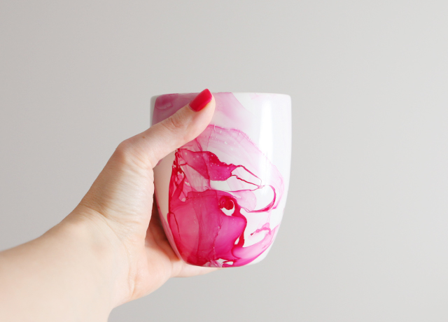 marble dipped mug for valentines day evolve blog
