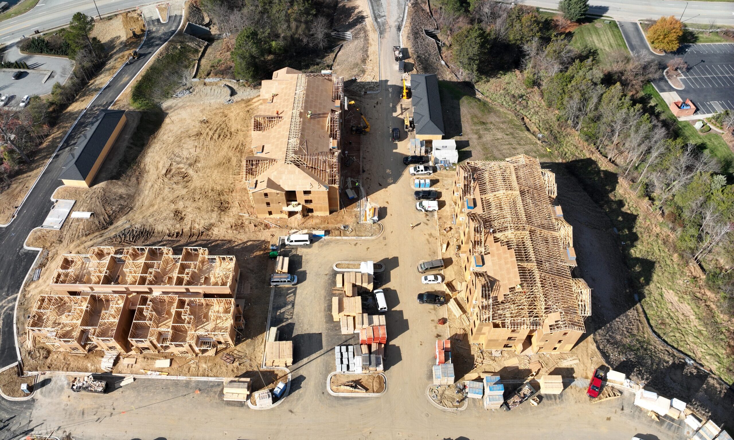 Evolve Deep River aerial construction framing