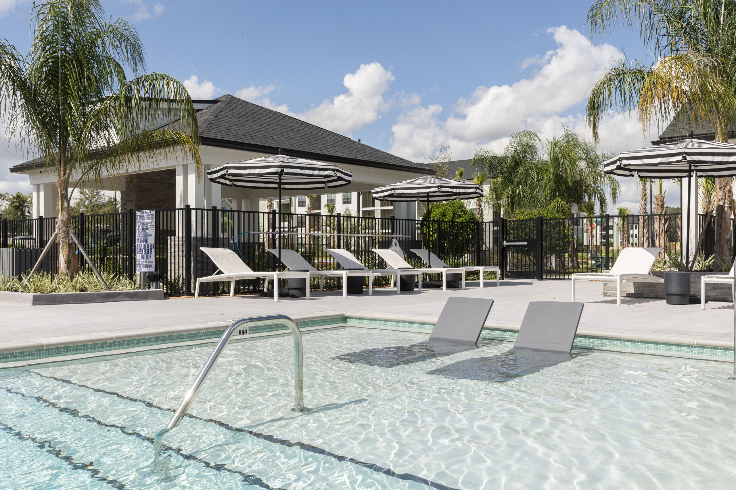 Evolve Grove Park pool lounge chairs