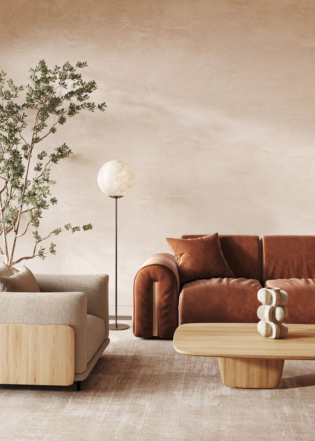 moody and textured interiors at the bennett